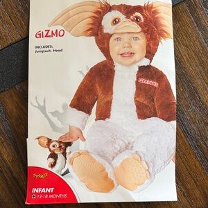 Spirit Gizmo Brown and White Infant Jumpsuit with Hood